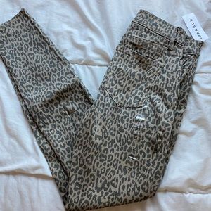 NWT cheetah jeans PacSun